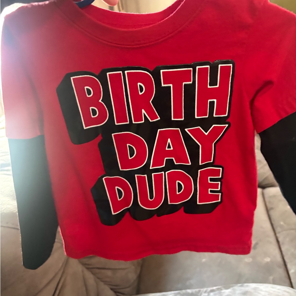 Red Birthday Dude Kids Shirt